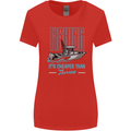 Fishing It's Cheaper Than Therapy Fisherman Womens Wider Cut T-Shirt Red