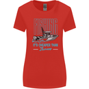 Fishing It's Cheaper Than Therapy Fisherman Womens Wider Cut T-Shirt Red