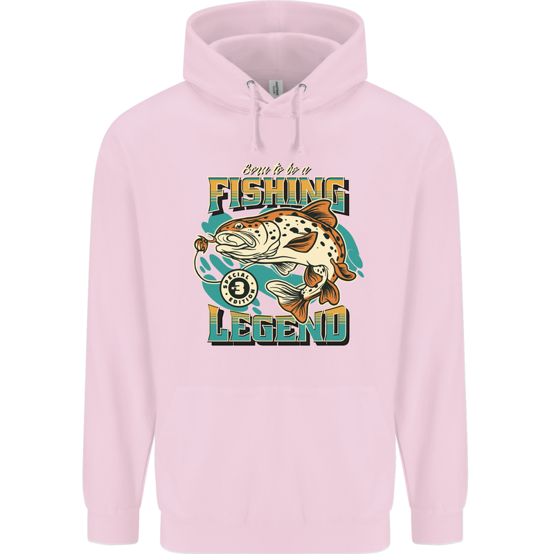Fishing Legend Funny Fisherman Childrens Kids Hoodie Light Pink