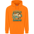 Fishing Legend Funny Fisherman Childrens Kids Hoodie Orange