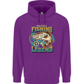 Fishing Legend Funny Fisherman Childrens Kids Hoodie Purple