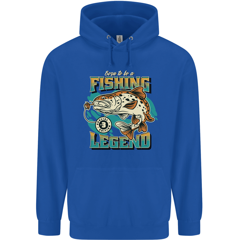 Fishing Legend Funny Fisherman Childrens Kids Hoodie Royal Blue