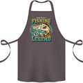 Fishing Legend Funny Fisherman Cotton Apron 100% Organic Dark Grey