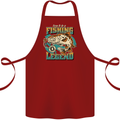 Fishing Legend Funny Fisherman Cotton Apron 100% Organic Maroon