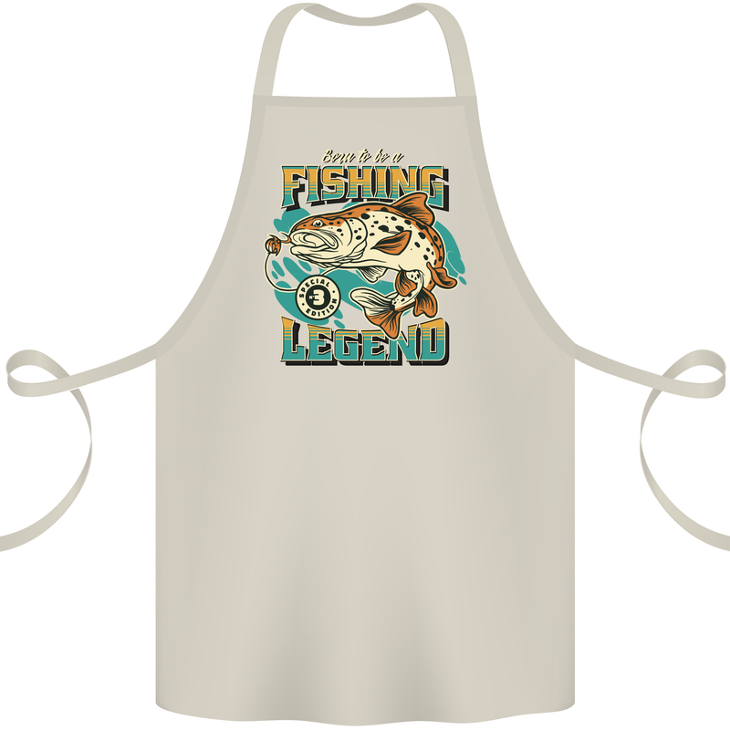 Fishing Legend Funny Fisherman Cotton Apron 100% Organic Natural
