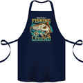 Fishing Legend Funny Fisherman Cotton Apron 100% Organic Navy Blue
