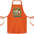 Fishing Legend Funny Fisherman Cotton Apron 100% Organic Orange