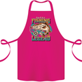 Fishing Legend Funny Fisherman Cotton Apron 100% Organic Pink