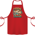Fishing Legend Funny Fisherman Cotton Apron 100% Organic Red