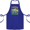 Fishing Legend Funny Fisherman Cotton Apron 100% Organic Royal Blue