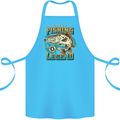 Fishing Legend Funny Fisherman Cotton Apron 100% Organic Turquoise