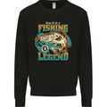 Fishing Legend Funny Fisherman Kids Sweatshirt Jumper Black