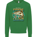 Fishing Legend Funny Fisherman Kids Sweatshirt Jumper Irish Green