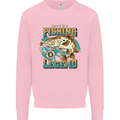 Fishing Legend Funny Fisherman Kids Sweatshirt Jumper Light Pink