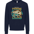 Fishing Legend Funny Fisherman Kids Sweatshirt Jumper Navy Blue