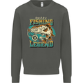 Fishing Legend Funny Fisherman Kids Sweatshirt Jumper Storm Grey