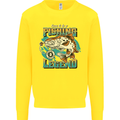 Fishing Legend Funny Fisherman Kids Sweatshirt Jumper Yellow