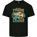 Fishing Legend Funny Fisherman Kids T-Shirt Childrens Black