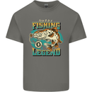 Fishing Legend Funny Fisherman Kids T-Shirt Childrens Charcoal
