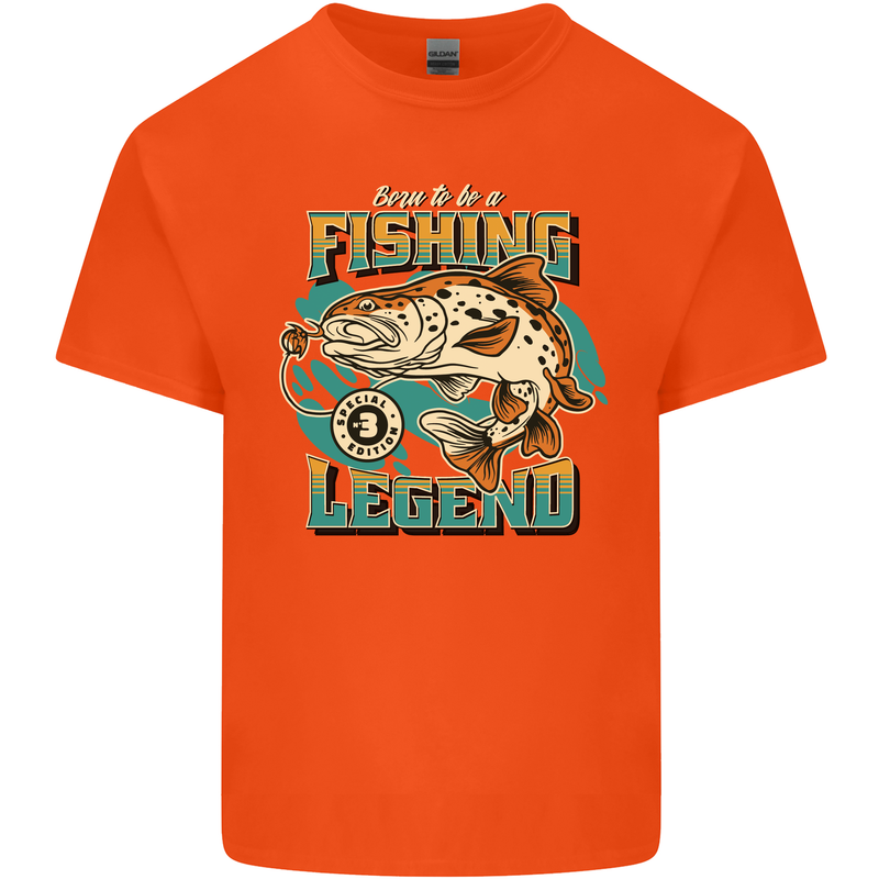 Fishing Legend Funny Fisherman Kids T-Shirt Childrens Orange