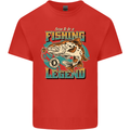 Fishing Legend Funny Fisherman Kids T-Shirt Childrens Red