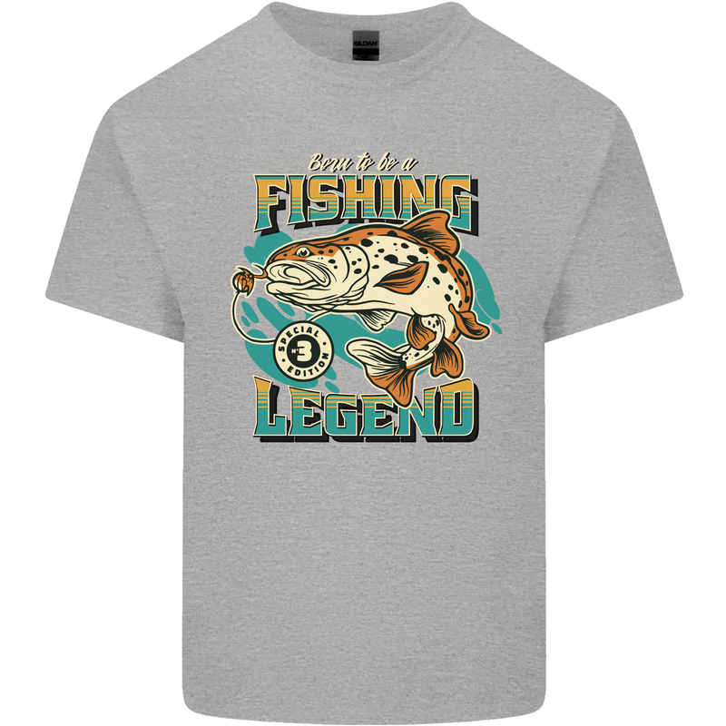 Fishing Legend Funny Fisherman Kids T-Shirt Childrens Sports Grey