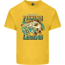 Fishing Legend Funny Fisherman Kids T-Shirt Childrens Yellow