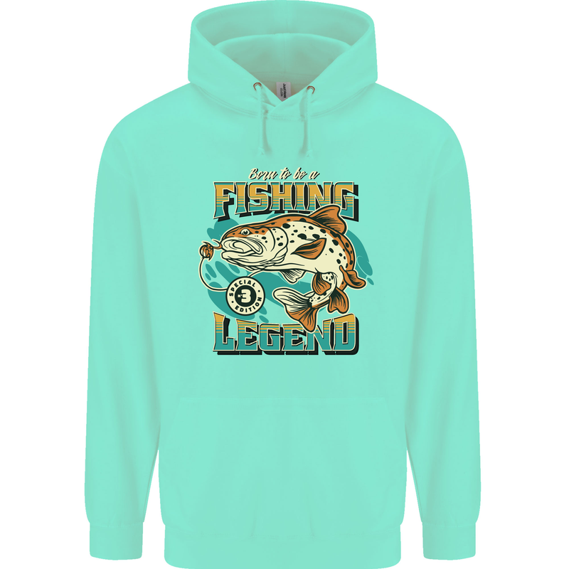 Fishing Legend Funny Fisherman Mens 80% Cotton Hoodie Peppermint