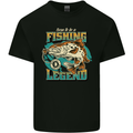 Fishing Legend Funny Fisherman Mens Cotton T-Shirt Tee Top Black