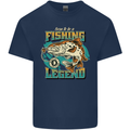 Fishing Legend Funny Fisherman Mens Cotton T-Shirt Tee Top Navy Blue