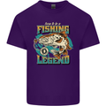 Fishing Legend Funny Fisherman Mens Cotton T-Shirt Tee Top Purple