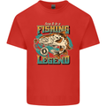 Fishing Legend Funny Fisherman Mens Cotton T-Shirt Tee Top Red