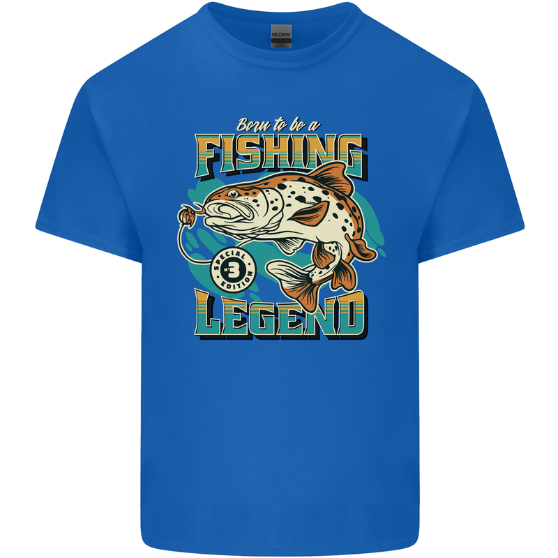 Fishing Legend Funny Fisherman Mens Cotton T-Shirt Tee Top Royal Blue