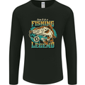 Fishing Legend Funny Fisherman Mens Long Sleeve T-Shirt Black