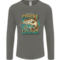 Fishing Legend Funny Fisherman Mens Long Sleeve T-Shirt Charcoal