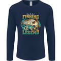 Fishing Legend Funny Fisherman Mens Long Sleeve T-Shirt Navy Blue