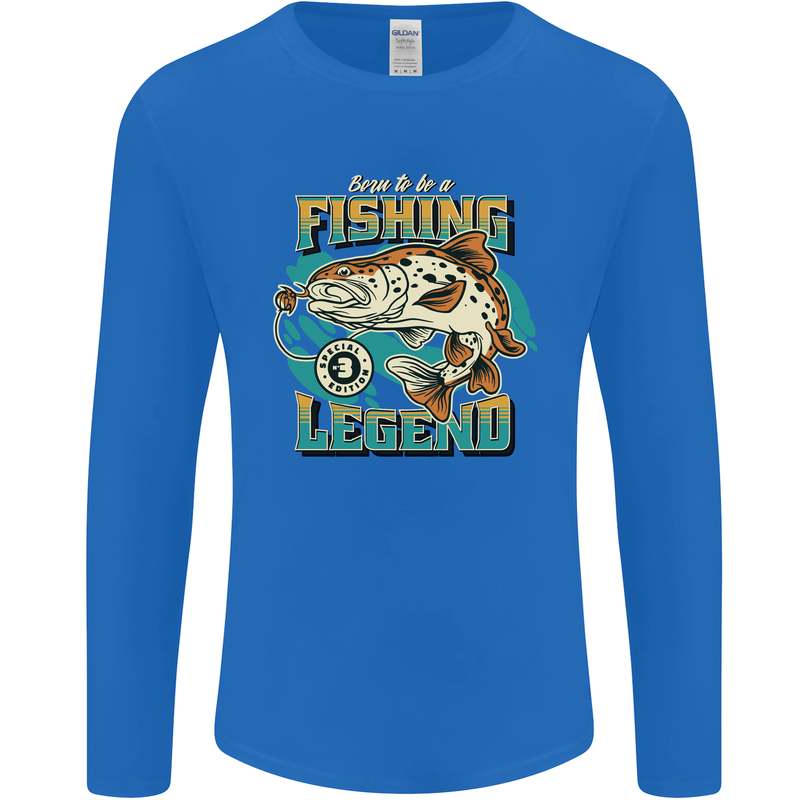 Fishing Legend Funny Fisherman Mens Long Sleeve T-Shirt Royal Blue