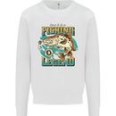 Fishing Legend Funny Fisherman Mens Sweatshirt Jumper White
