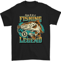 Fishing Legend Funny Fisherman Mens T-Shirt 100% Cotton Black
