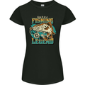 Fishing Legend Funny Fisherman Womens Petite Cut T-Shirt Black