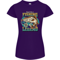 Fishing Legend Funny Fisherman Womens Petite Cut T-Shirt Purple