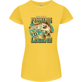 Fishing Legend Funny Fisherman Womens Petite Cut T-Shirt Yellow