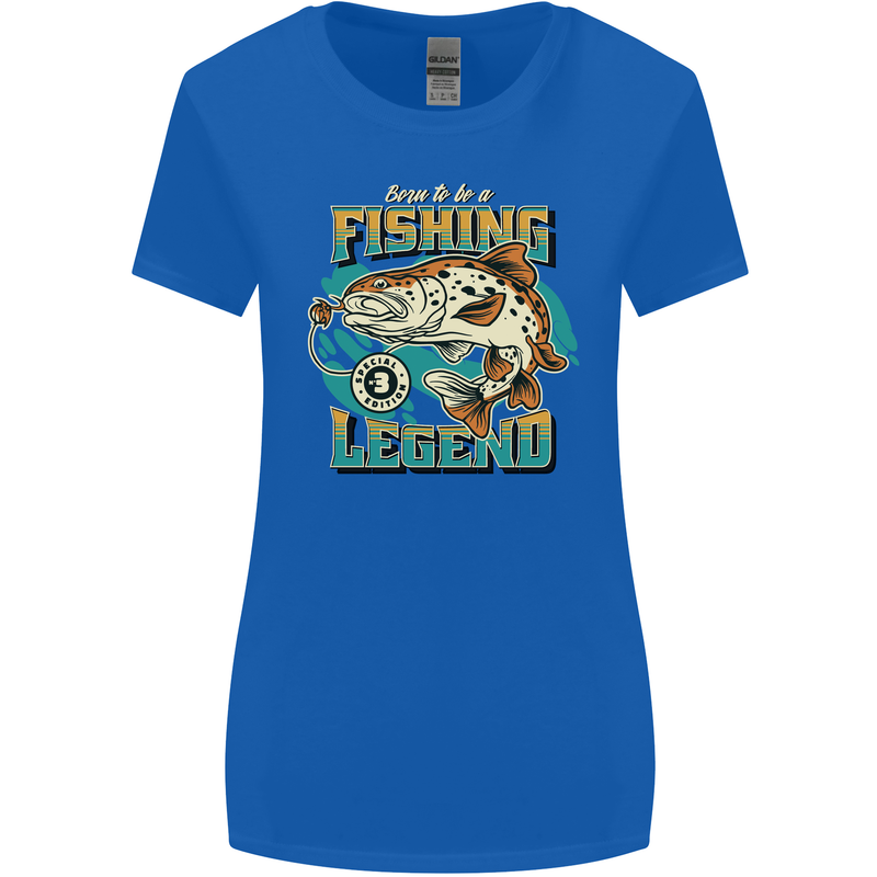 Fishing Legend Funny Fisherman Womens Wider Cut T-Shirt Royal Blue