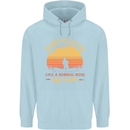 Fishing Mom Like a Normal but Cooler Childrens Kids Hoodie Light Blue