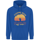 Fishing Mom Like a Normal but Cooler Childrens Kids Hoodie Royal Blue