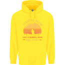 Fishing Mom Like a Normal but Cooler Childrens Kids Hoodie Yellow