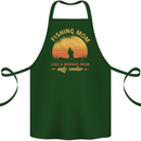 Fishing Mom Like a Normal but Cooler Cotton Apron 100% Organic Forest Green