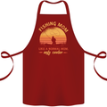Fishing Mom Like a Normal but Cooler Cotton Apron 100% Organic Maroon
