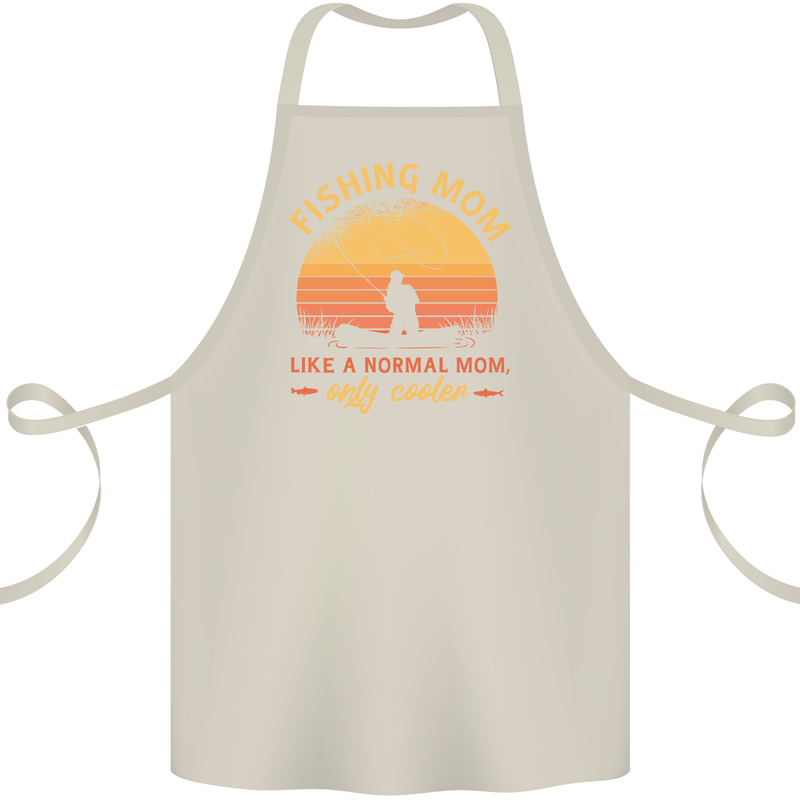 Fishing Mom Like a Normal but Cooler Cotton Apron 100% Organic Natural