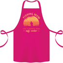 Fishing Mom Like a Normal but Cooler Cotton Apron 100% Organic Pink